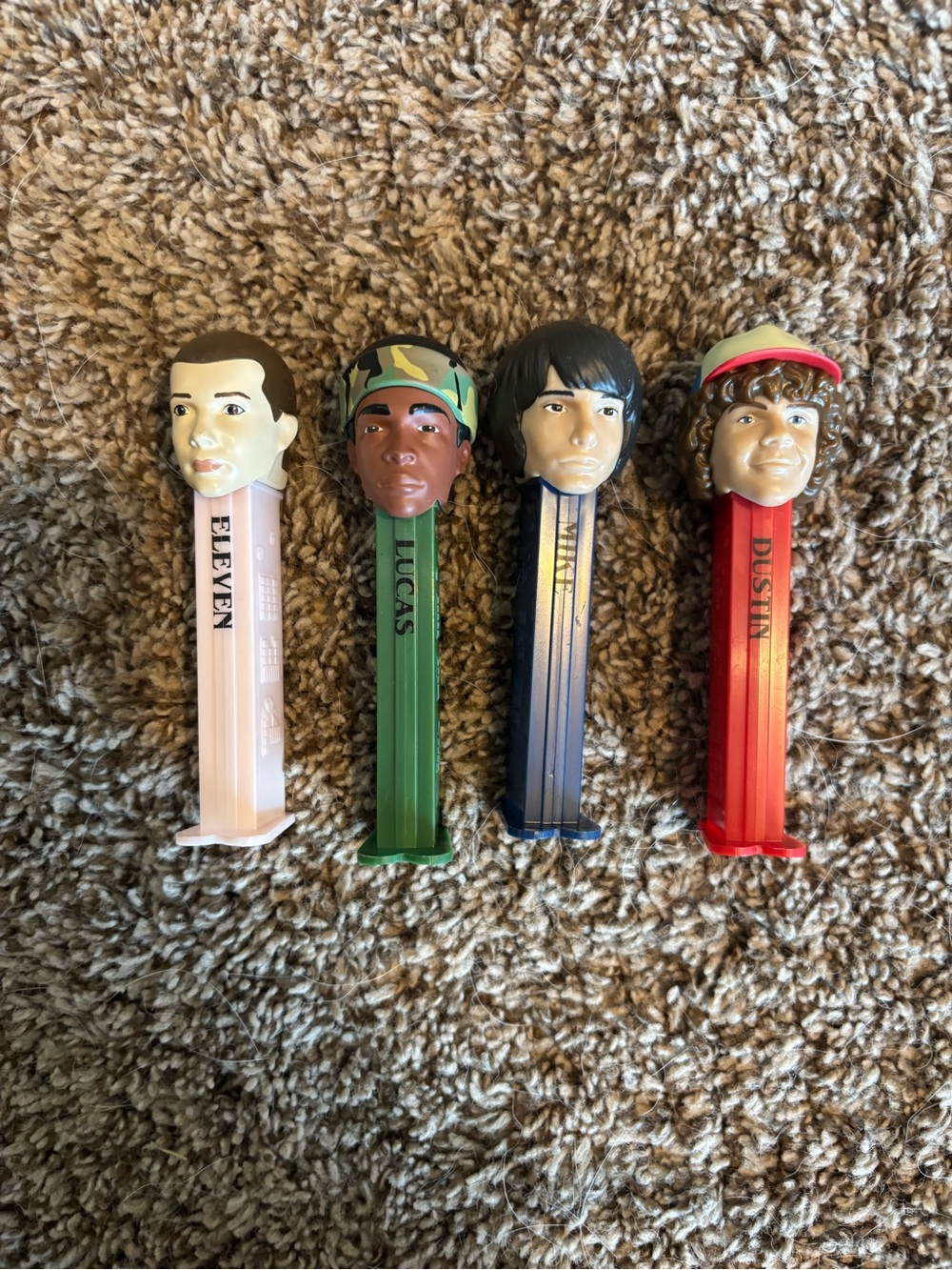 Stranger Things Character PEZ Dispensers - Eleven, Lucas, Mike, Dustin